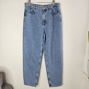 COS Women's Tapered Leg Jeans High Rise Ankle Length Blue Denim Size 29